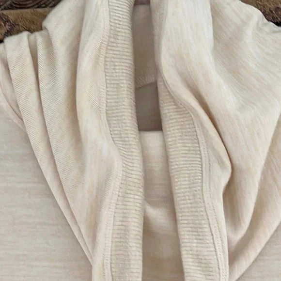 ZeroXposur Comfy Casual Crème Mini Dress With Cowl Neck. - Picture 2 of 7